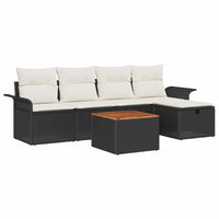 Tuin Sofa Set Met Kussen Met Opslag 6 Pcs Poly Riet