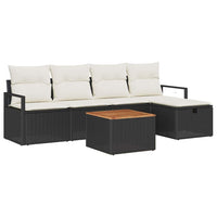 Tuin Sofa Set Met Kussen Met Opslag 6 Pcs Poly Riet