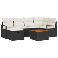 Tuin Sofa Set Met Kussen Met Opslag 7 Pcs Poly Riet