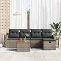 Tuin Sofa Set Met Kussen Met Opslag 6 Pcs Poly Riet