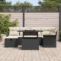 Tuin Sofa Set Met Kussen Met Opslag 7 Pcs Poly Riet