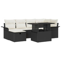 Tuin Sofa Set Met Kussen Met Opslag 7 Pcs Poly Riet
