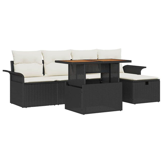 Tuin Sofa Set 6 Pcs Poly Rattan