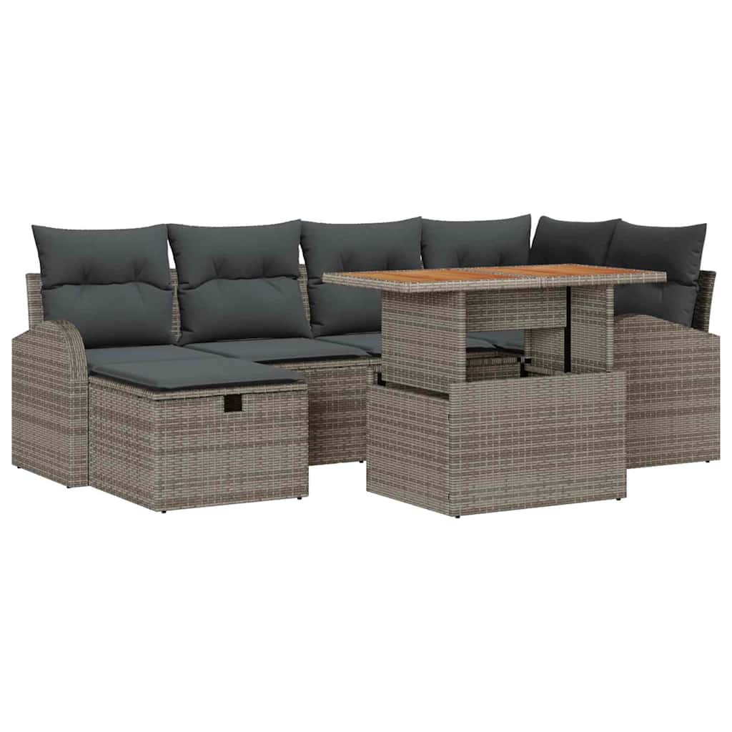 Tuin Sofa Set 7 Pcs Poly Rattan