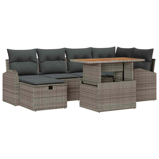Tuin Sofa Set 7 Pcs Poly Rattan