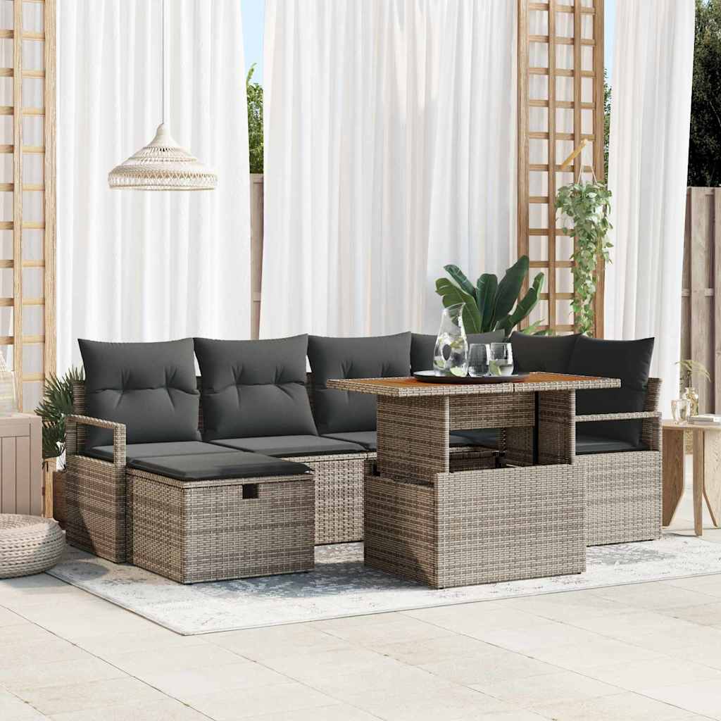 Tuin Sofa Set 7 Pcs Poly Rattan