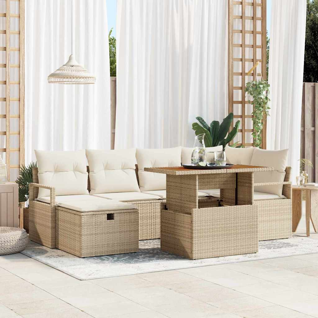 Tuin Sofa Set 7 Pcs Poly Rattan