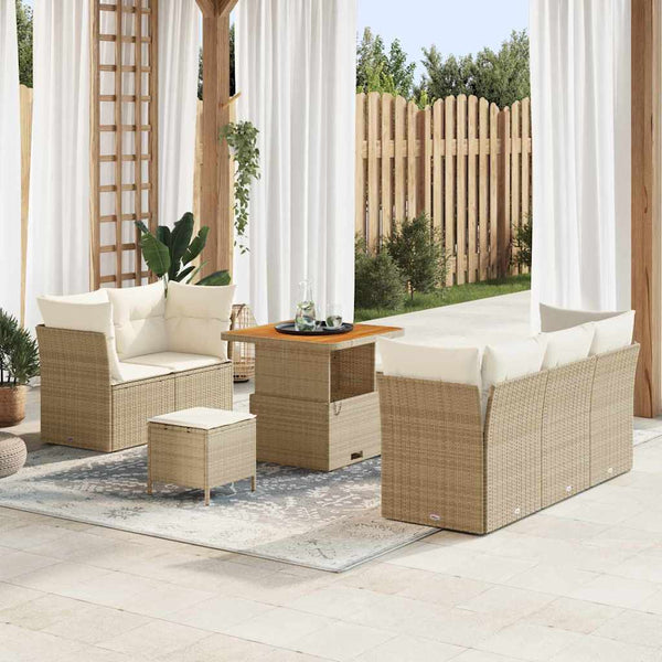 Tuin Sofa Set 8 Pcs Poly Rattan