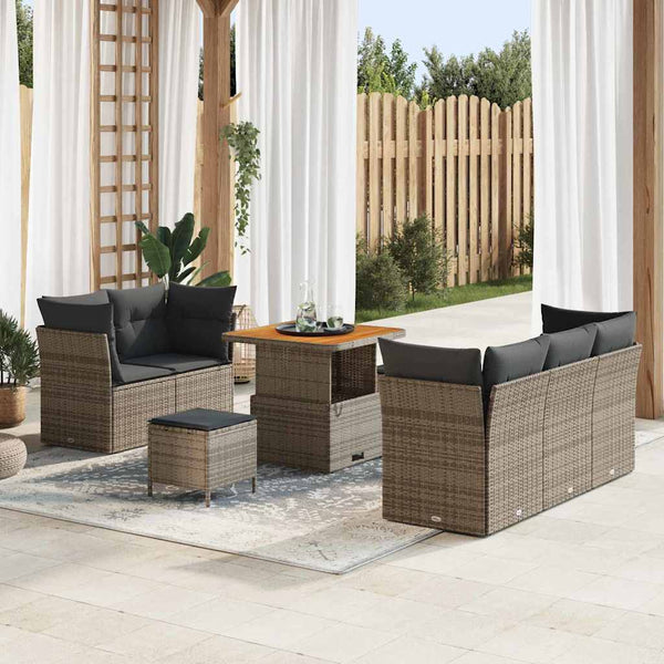 Tuin Sofa Set 8 Pcs Poly Rattan