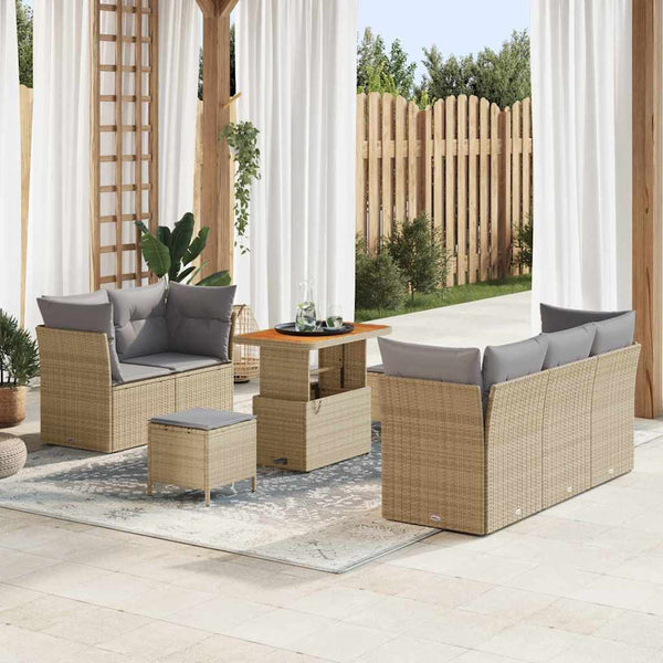 Tuin Sofa Set 8 Pcs Poly Rattan