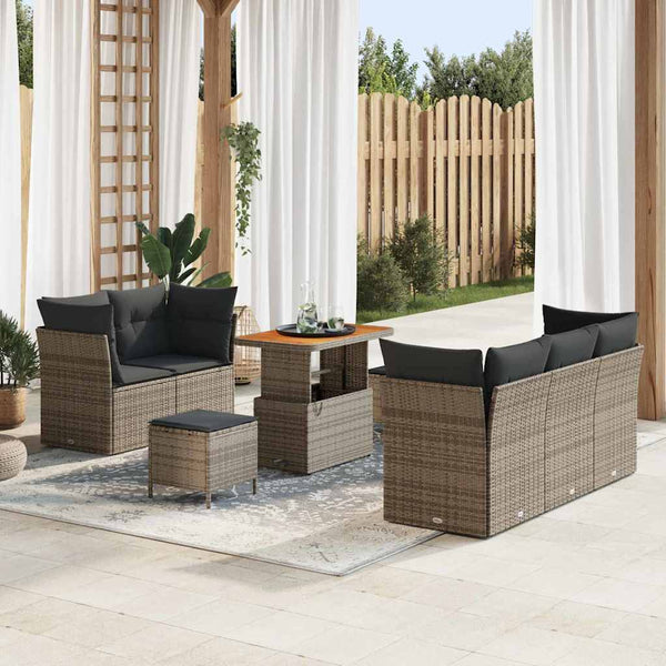 Tuin Sofa Set 8 Pcs Poly Rattan