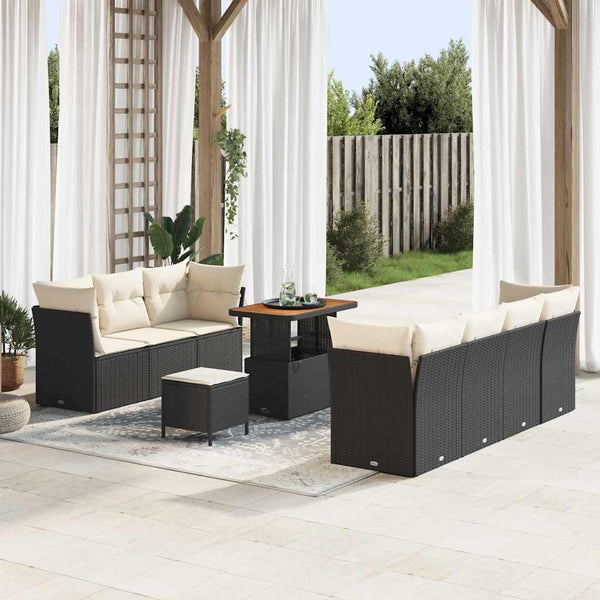 Tuin Sofa Set 10 Pcs Poly Rattan