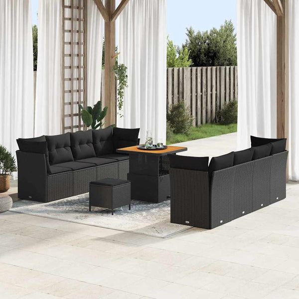 Tuin Sofa Set 11 Pcs Poly Rattan