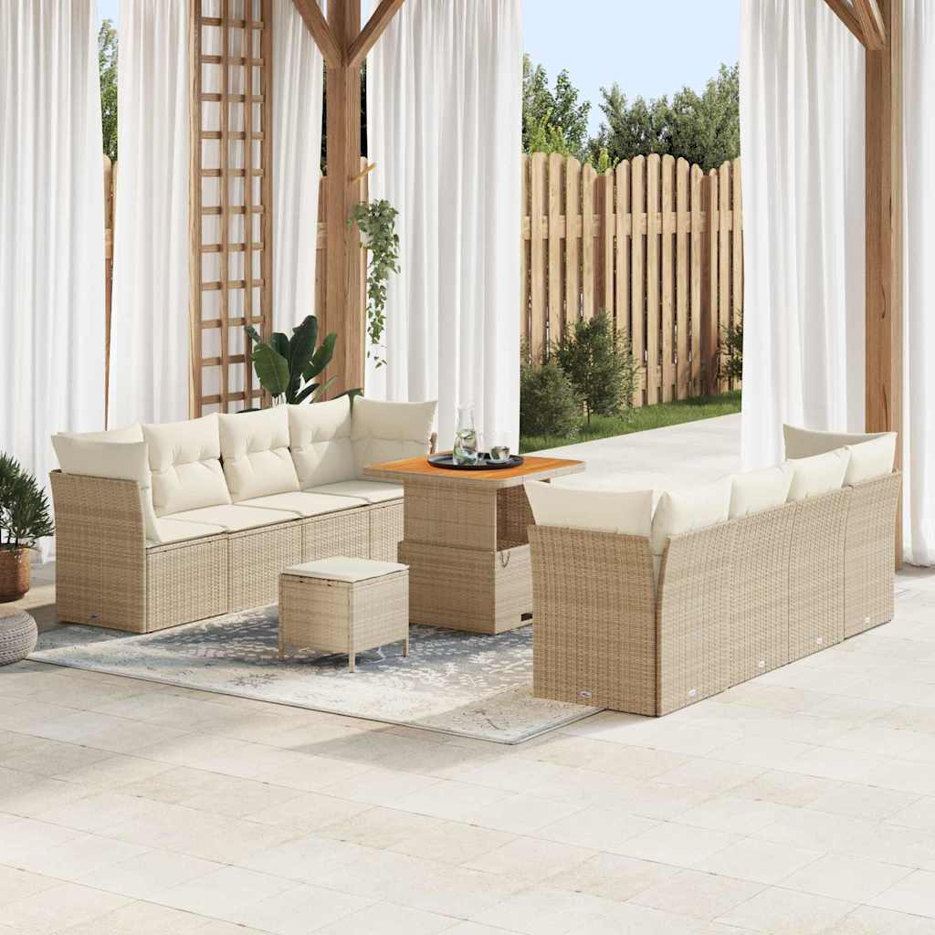 Tuin Sofa Set 11 Pcs Poly Rattan