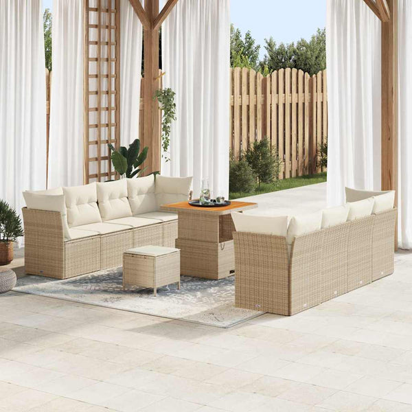 Tuin Sofa Set 11 Pcs Poly Rattan