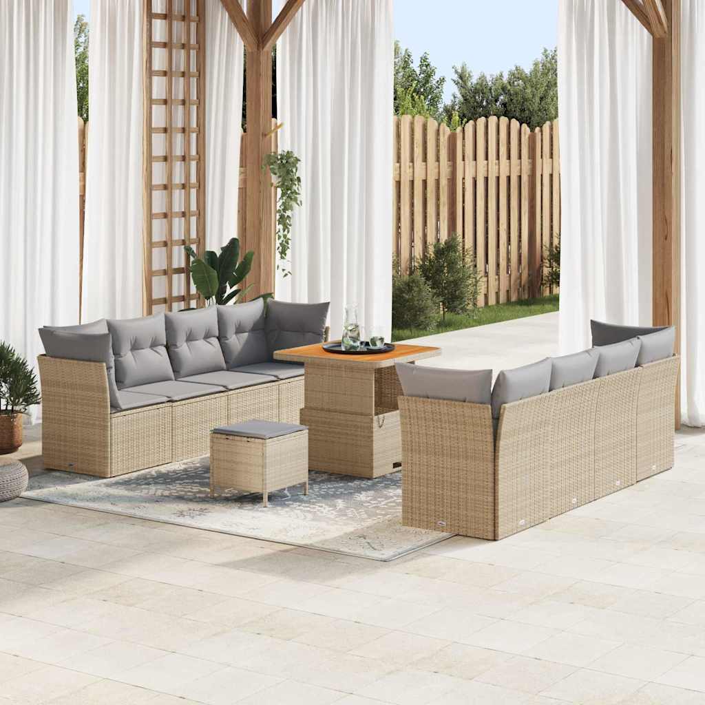 Tuin Sofa Set 11 Pcs Poly Rattan