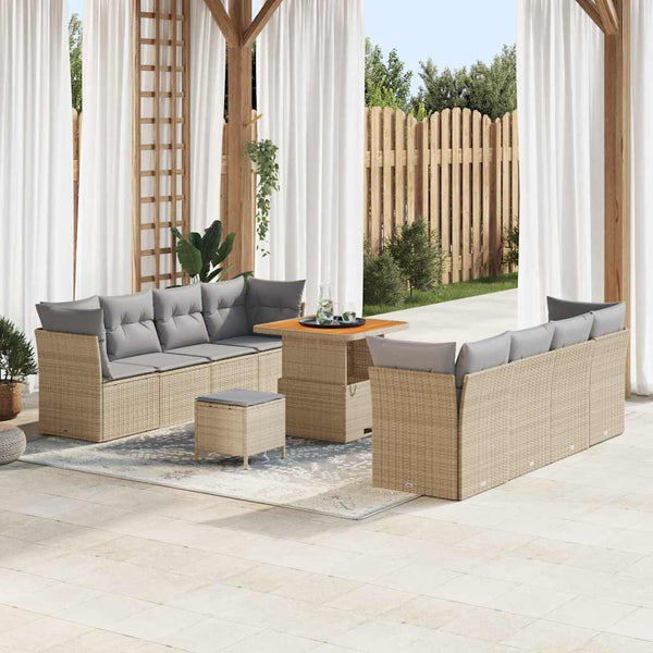 Tuin Sofa Set 11 Pcs Poly Rattan