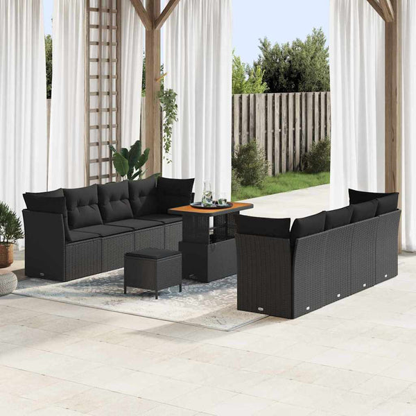 Tuin Sofa Set 11 Pcs Poly Rattan