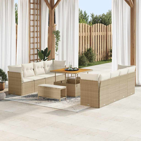 Tuin Sofa Set 11 Pcs Poly Rattan