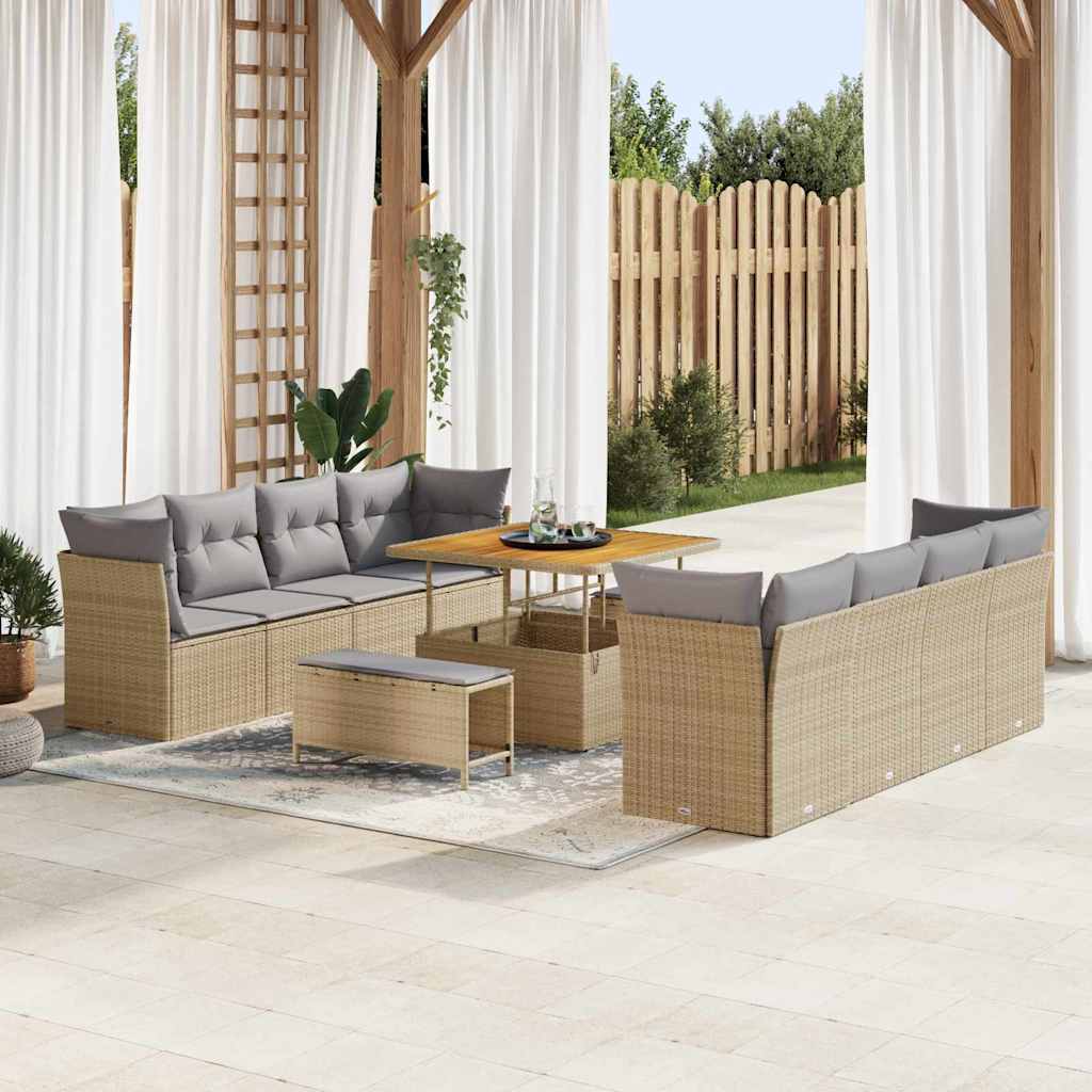 Tuin Sofa Set 11 Pcs Poly Rattan