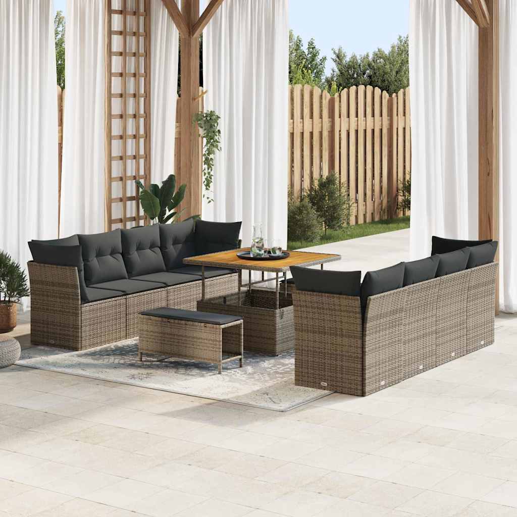 Tuin Sofa Set 11 Pcs Poly Rattan
