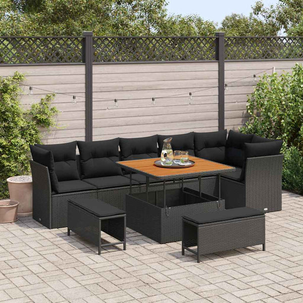 Tuin Sofa Set 9 Pcs Poly Rattan