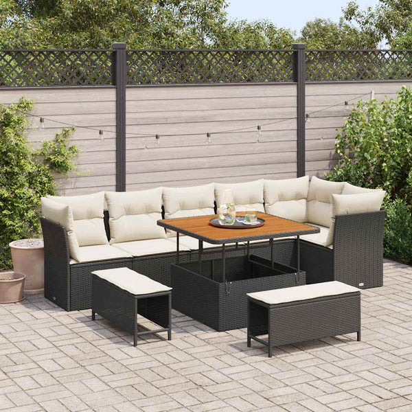 Tuin Sofa Set 9 Pcs Poly Rattan