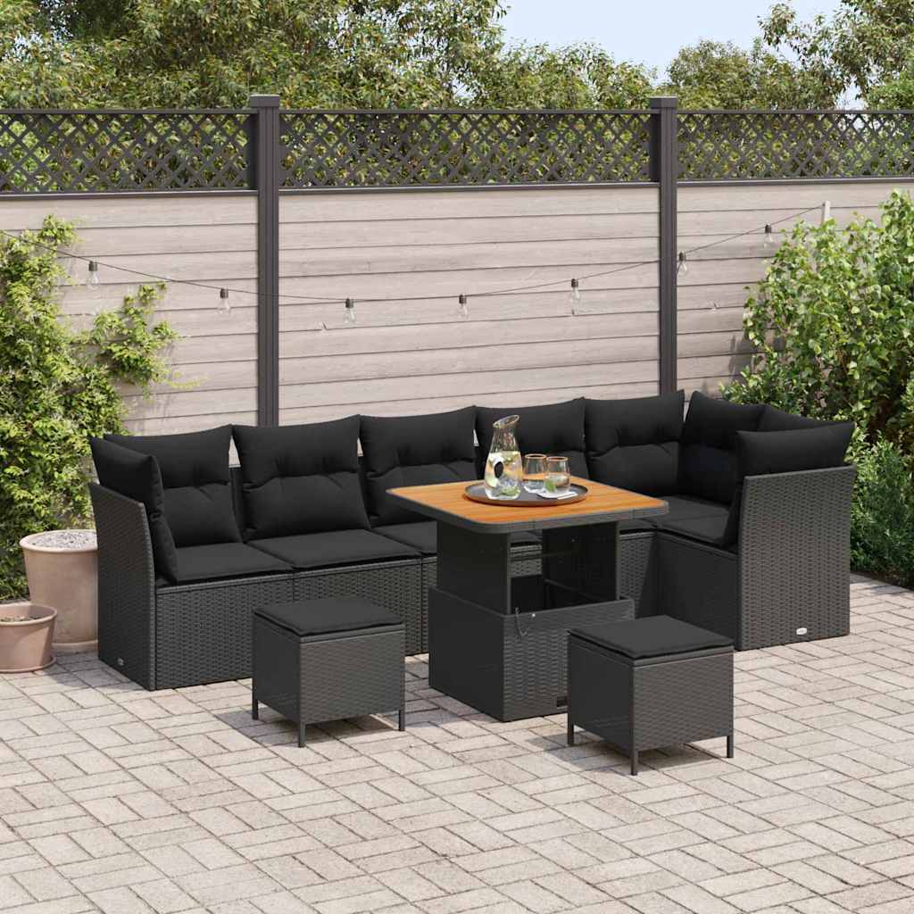 Tuin Sofa Set 9 Pcs Poly Rattan