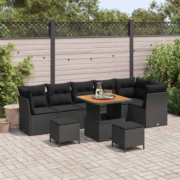 Tuin Sofa Set 9 Pcs Poly Rattan