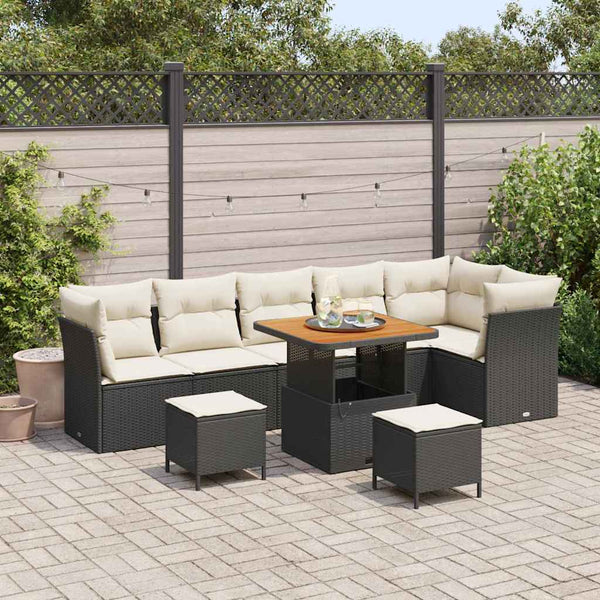 Tuin Sofa Set 9 Pcs Poly Rattan