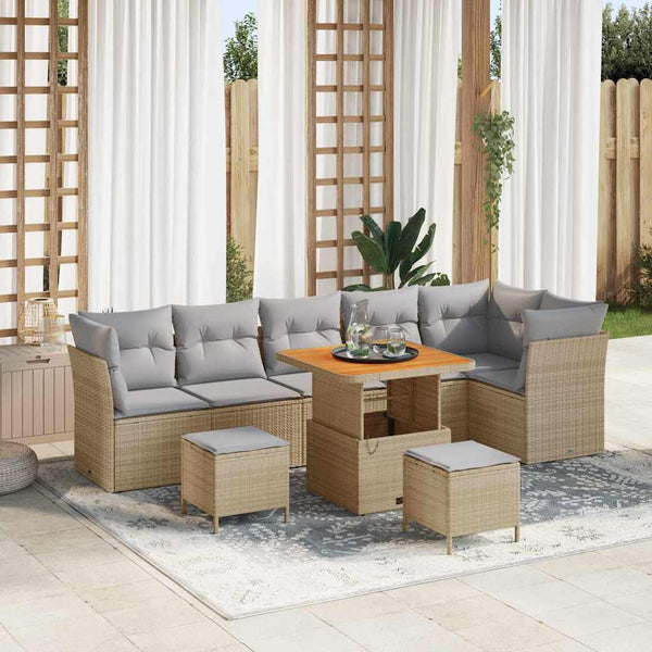 Tuin Sofa Set 9 Pcs Poly Rattan