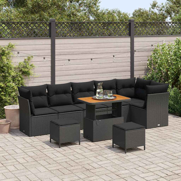Tuin Sofa Set 9 Pcs Poly Rattan