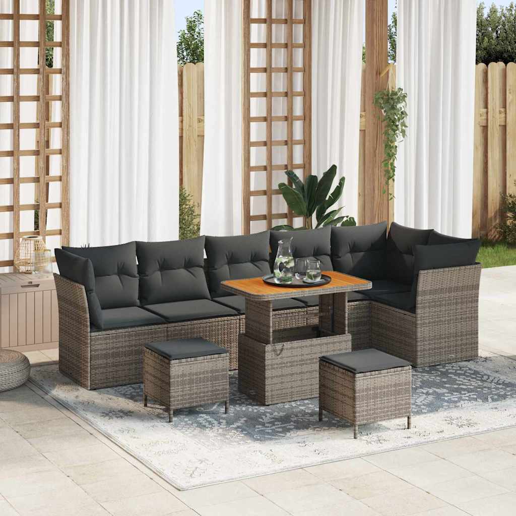 Tuin Sofa Set 9 Pcs Poly Rattan
