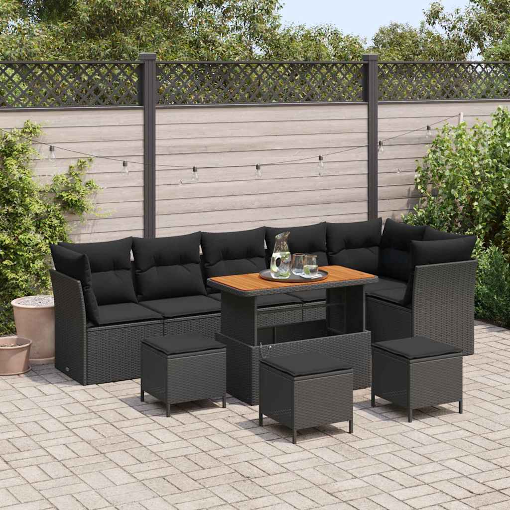 Tuin Sofa Set 9 Pcs Poly Rattan
