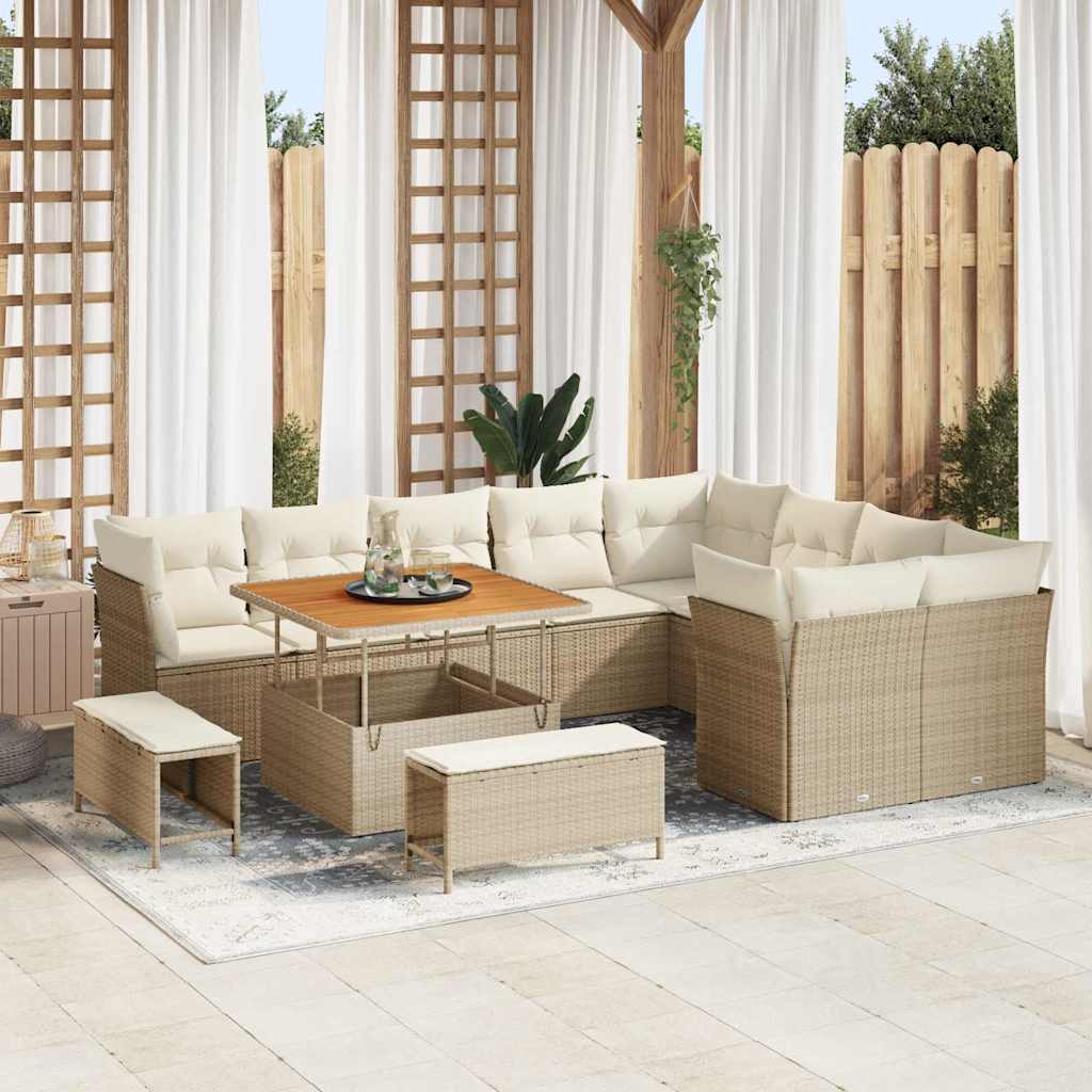 Tuin Sofa Set 12 Pcs Poly Rattan