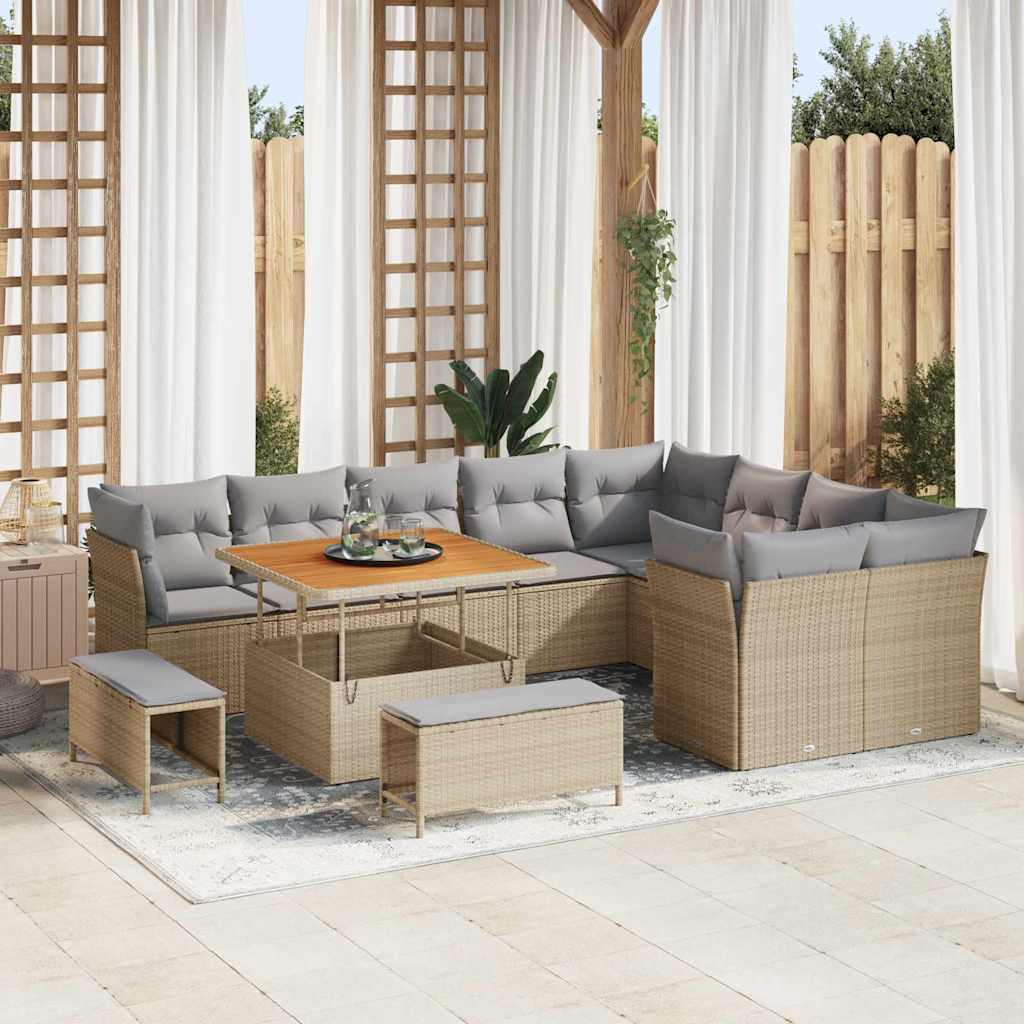 Tuin Sofa Set 12 Pcs Poly Rattan