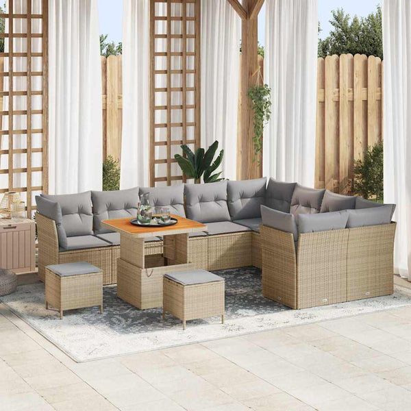 Tuin Sofa Set 12 Pcs Poly Rattan