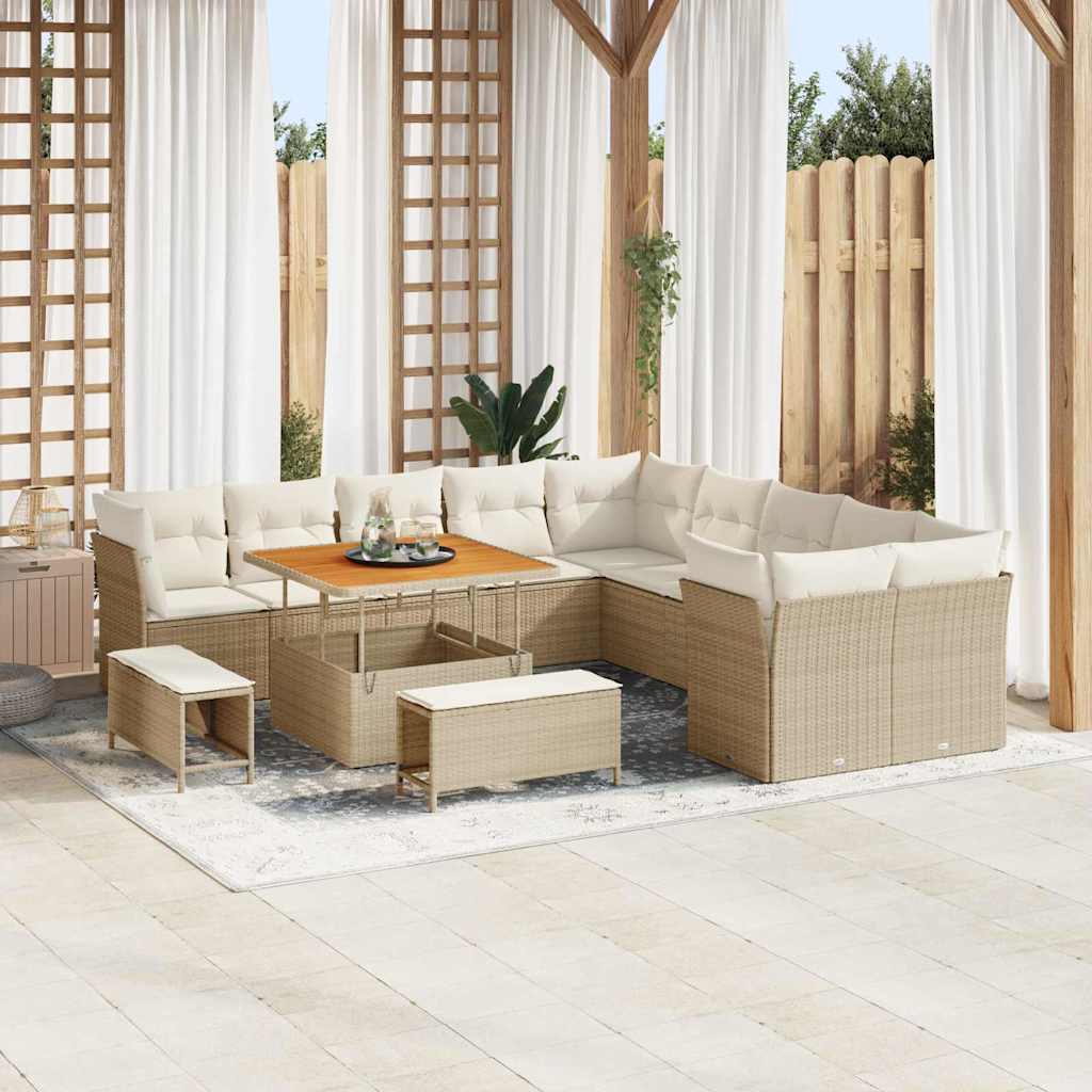 Tuin Sofa Set 13 Pcs Poly Rattan