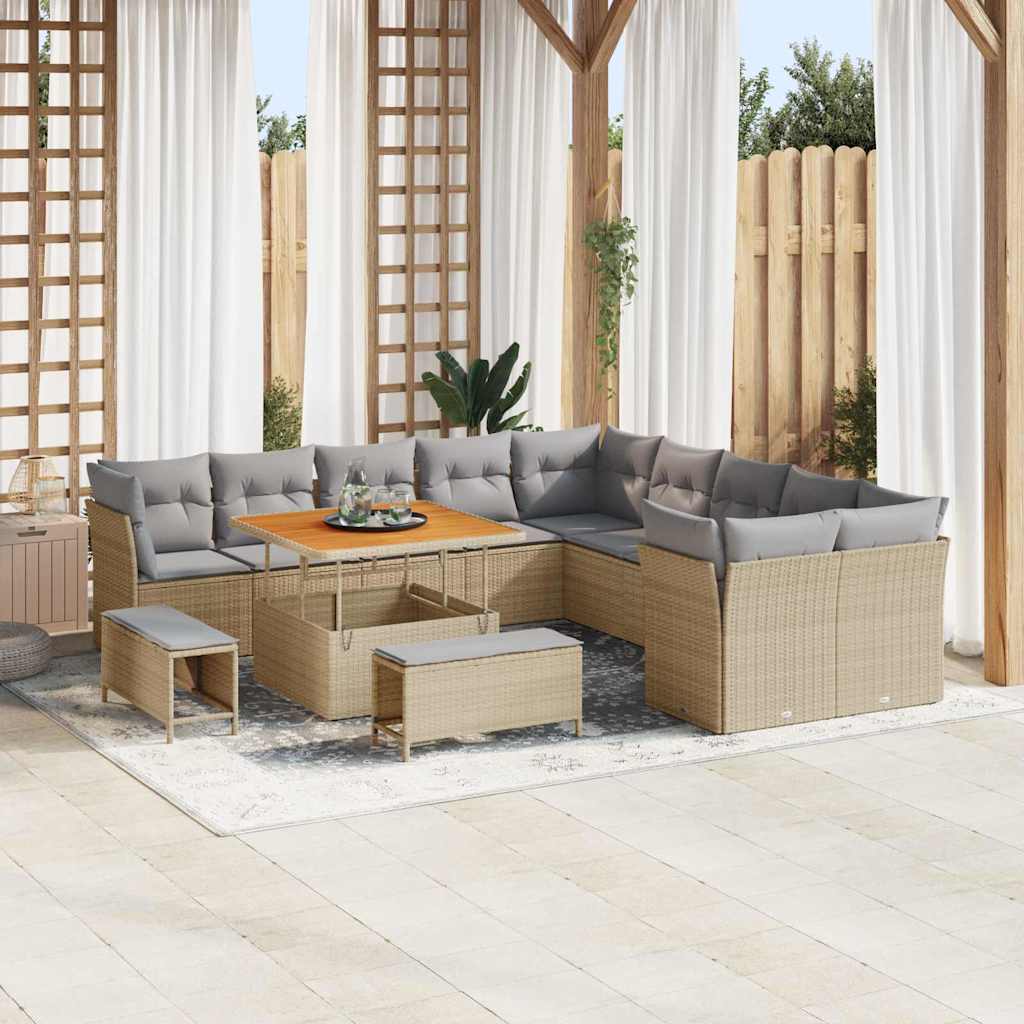 Tuin Sofa Set 13 Pcs Poly Rattan