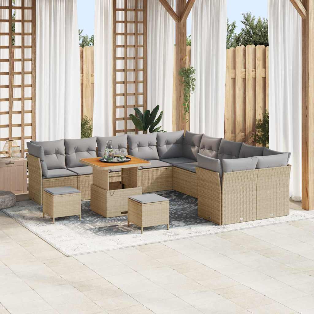 Tuin Sofa Set 13 Pcs Poly Rattan