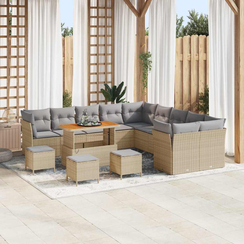 Tuin Sofa Set 13 Pcs Poly Rattan