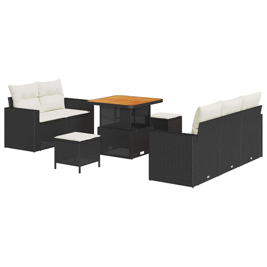Tuin Sofa Set In Hoogte Verstelbaar 8 Pcs Poly Rattan