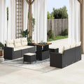 Tuin Sofa Set In Hoogte Verstelbaar 9 Pcs Poly Rattan
