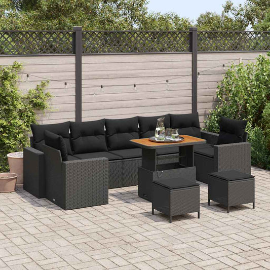 Tuin Sofa Set In Hoogte Verstelbaar 10 Pcs Poly Rattan
