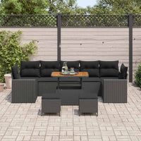 Tuin Sofa Set In Hoogte Verstelbaar 10 Pcs Poly Rattan