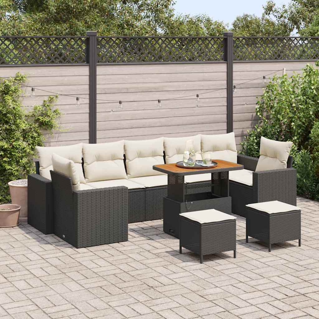 Tuin Sofa Set In Hoogte Verstelbaar 10 Pcs Poly Rattan