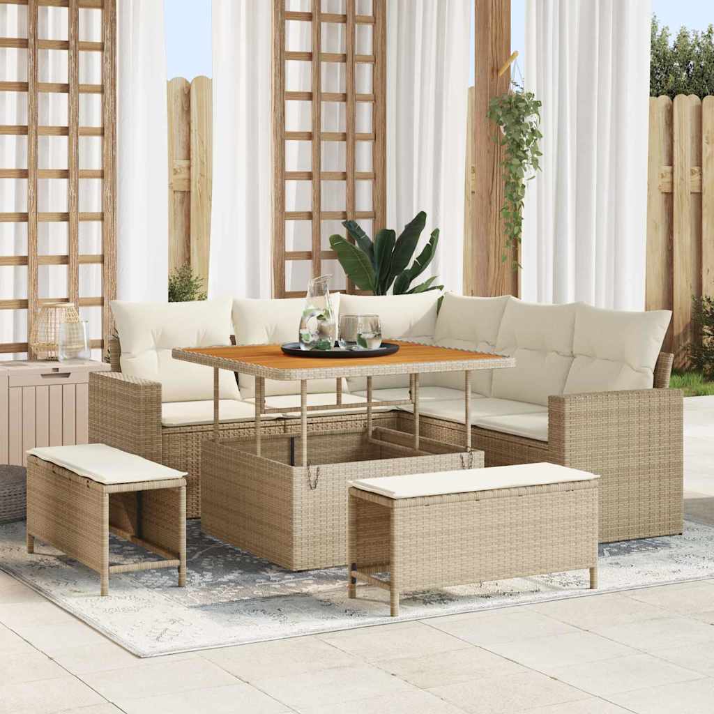 Tuin Sofa Set 8 Pcs Poly Rattan