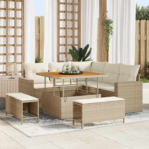 Tuin Sofa Set 8 Pcs Poly Rattan