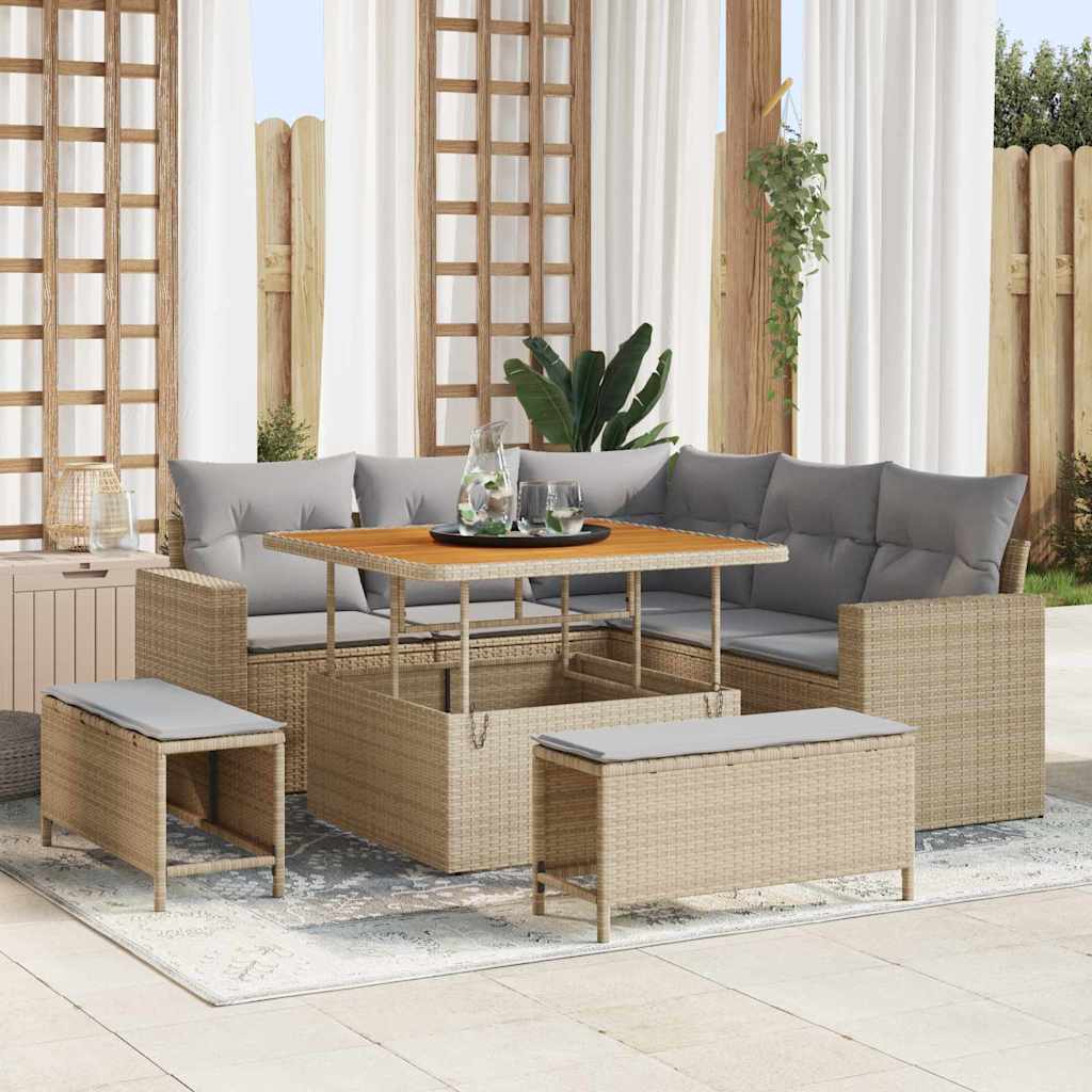 Tuin Sofa Set 8 Pcs Poly Rattan