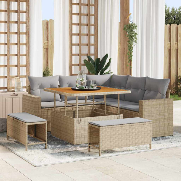 Tuin Sofa Set 8 Pcs Poly Rattan